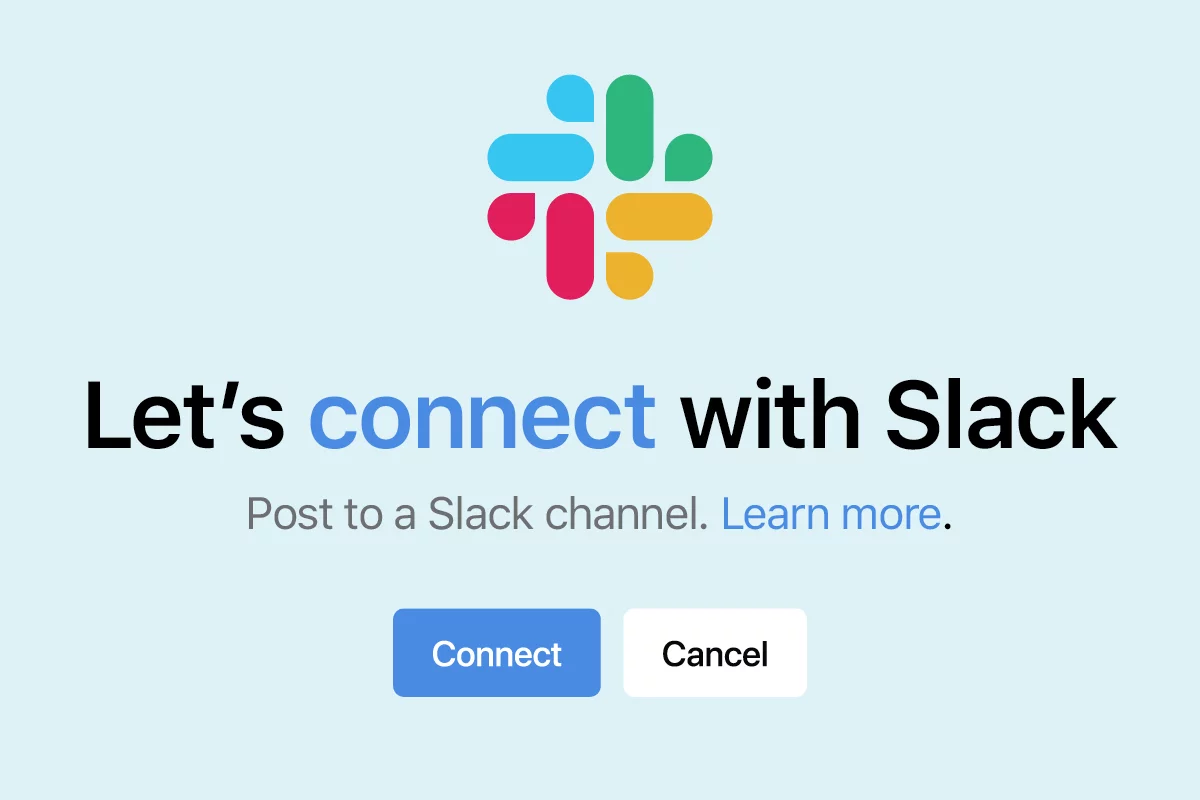 Connect with Slack