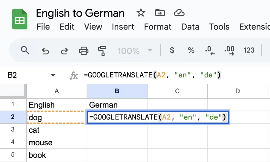Translate .xls files in Spreadsheets