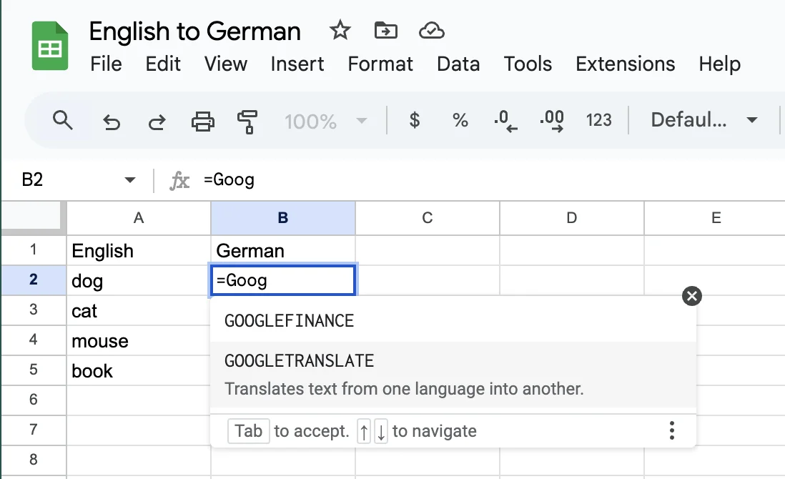 Translate Excel files 