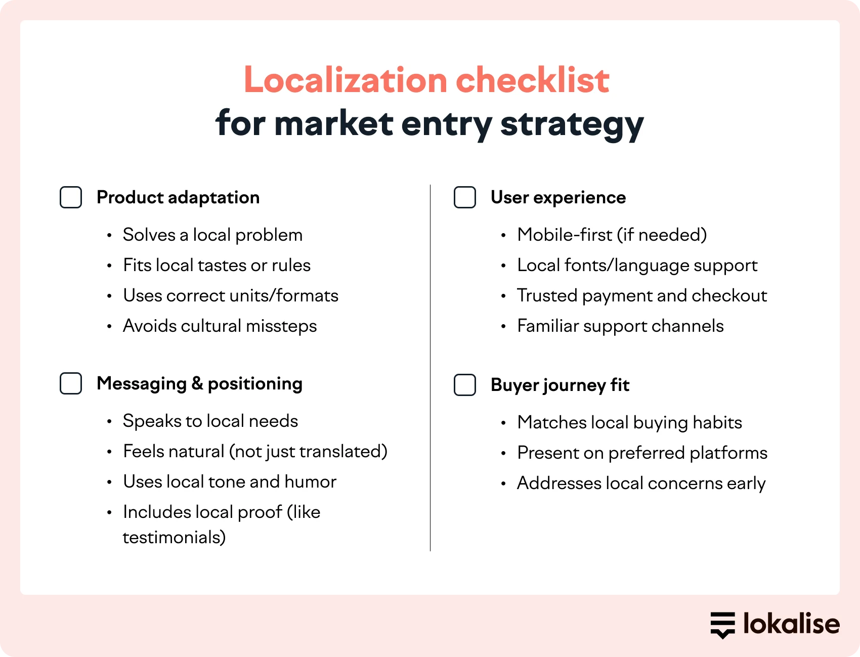 market entry localization checklist
