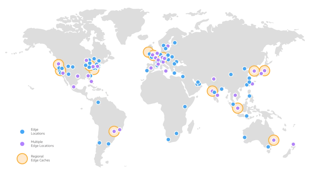 Map of content delivery networks