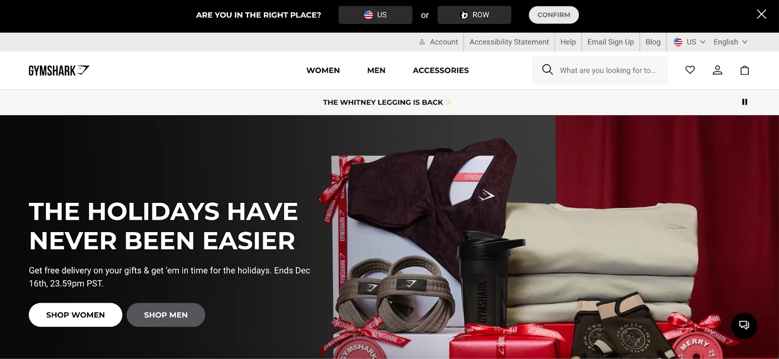 Gymshark multilingual website
