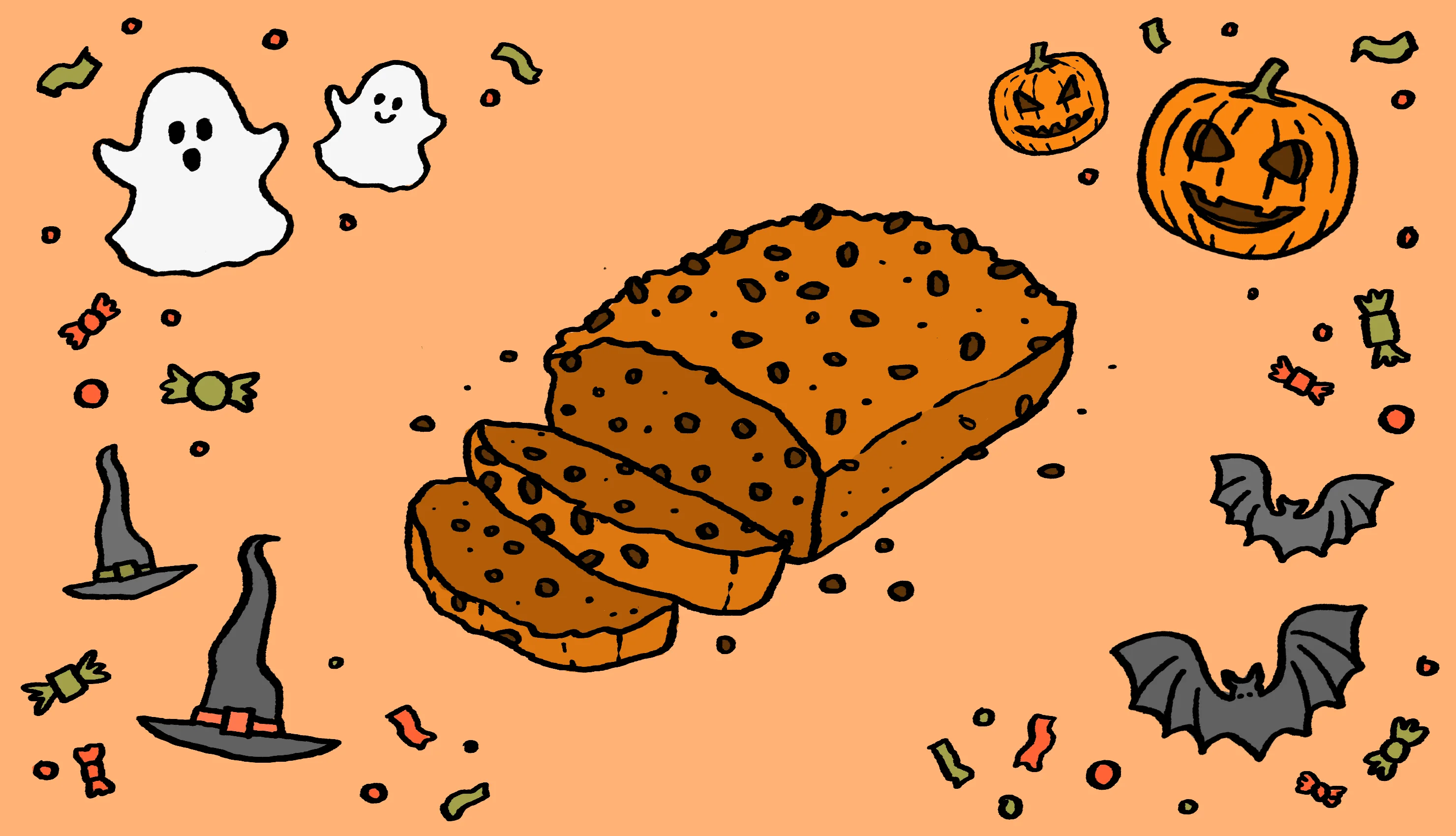 Halloween pumpkin bread recipe and cooking class