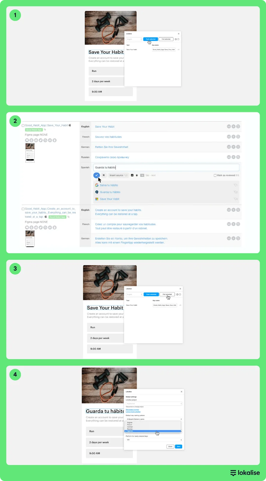Integrate Lokalise with design tools.