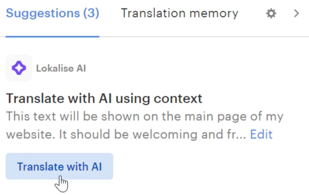 Automatic translation Lokalise