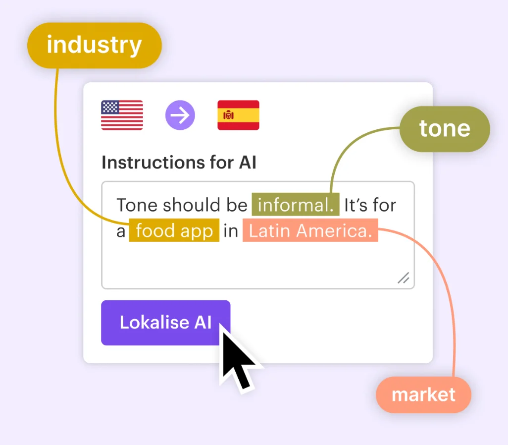 Using Lokalise AI to add context to translations