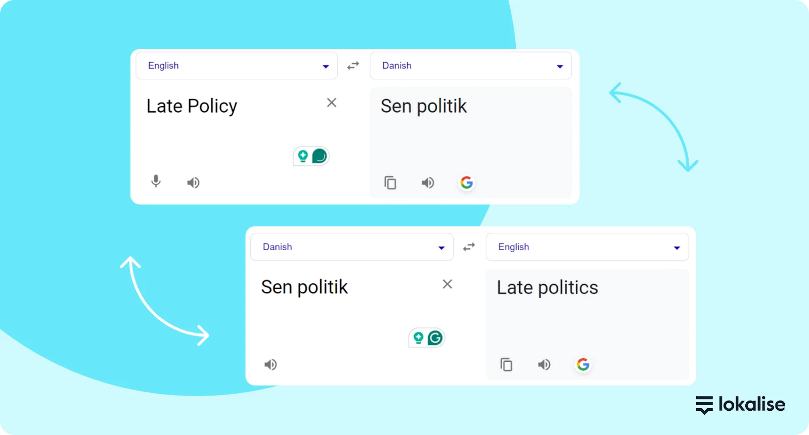 Screenshot of Google Translate