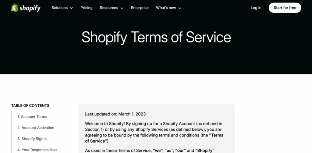 Shopify legal localization example