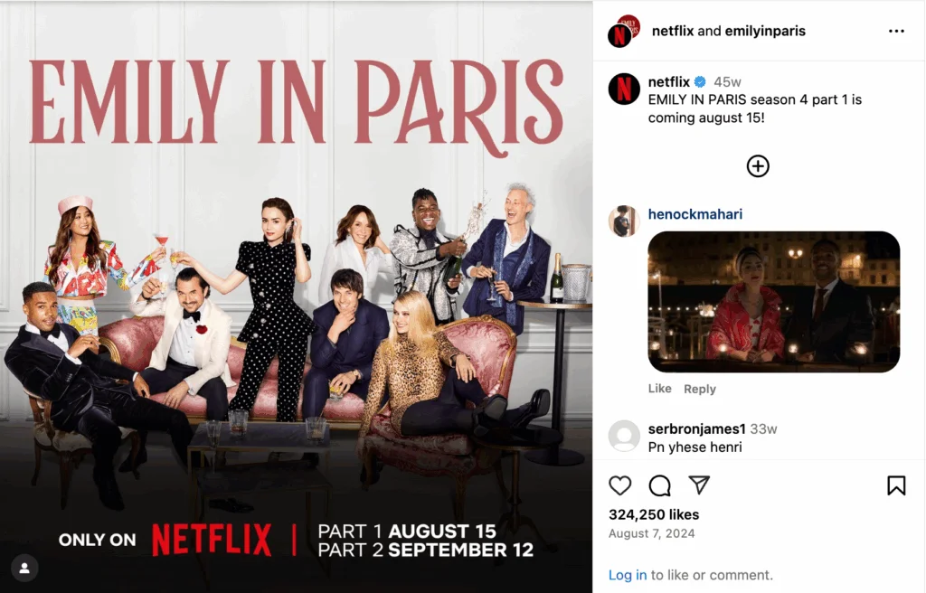 Netflix social media translation example