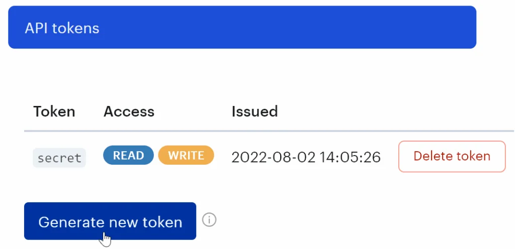 Generate new Lokalise API token
