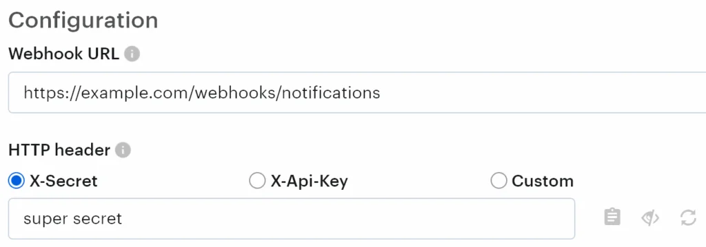 Configure webhook