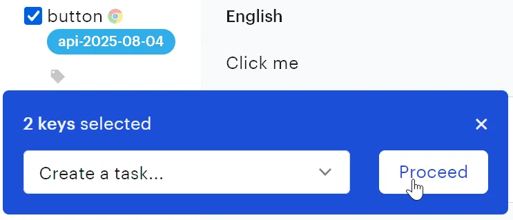Create new Lokalise task