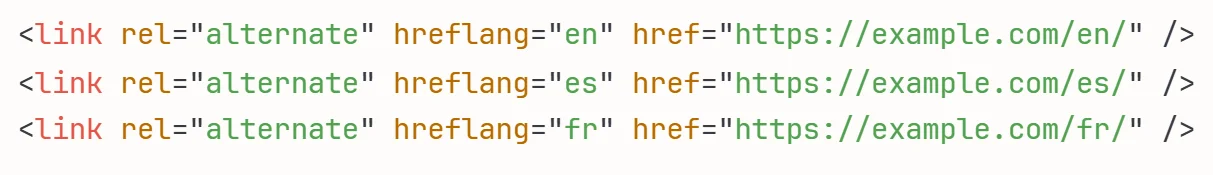 language hreflang tags