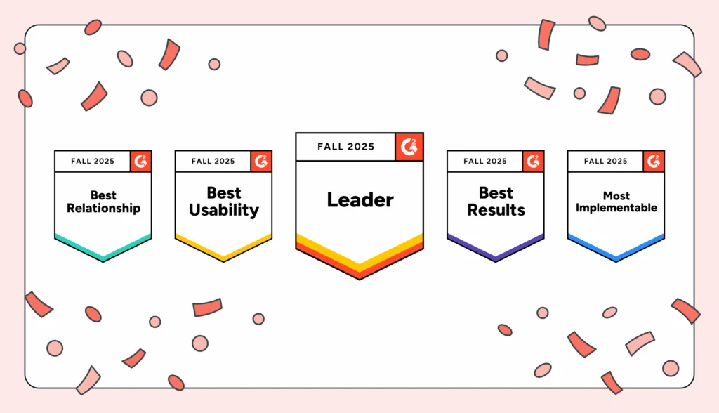Celebration of our G2 awards, Fall 2025. Lokalise was voted as market leader.