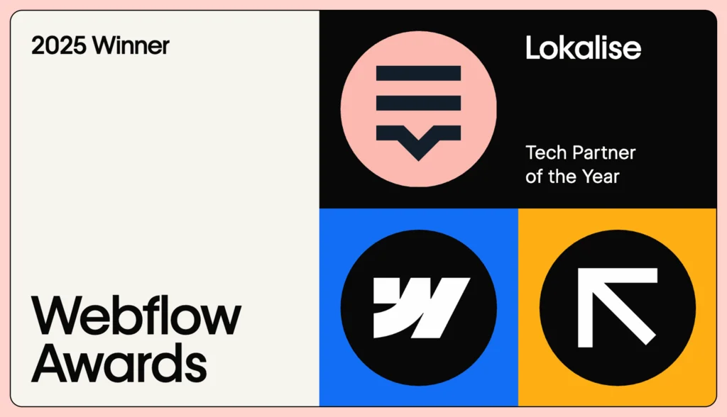 Webflow Awards: Tech Partner of the Year. We are a 2025 winner