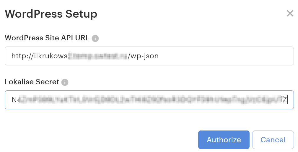 Wordpress setup