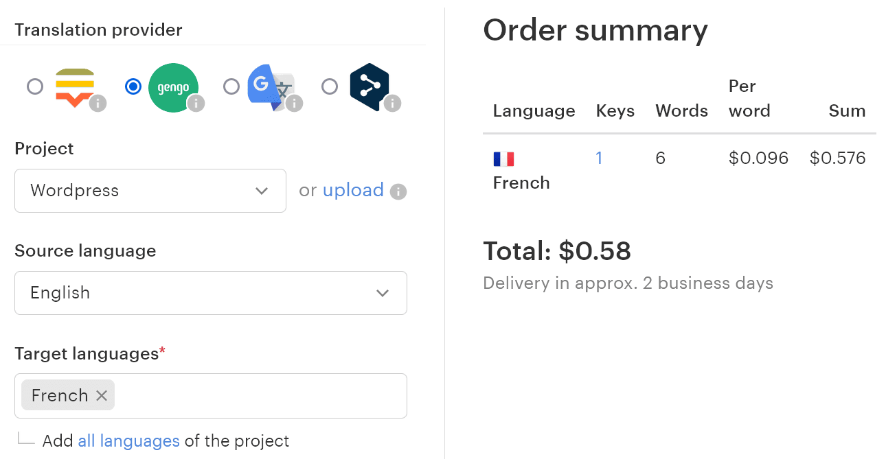 Translation provider