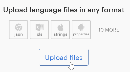 Upload Language file in any format