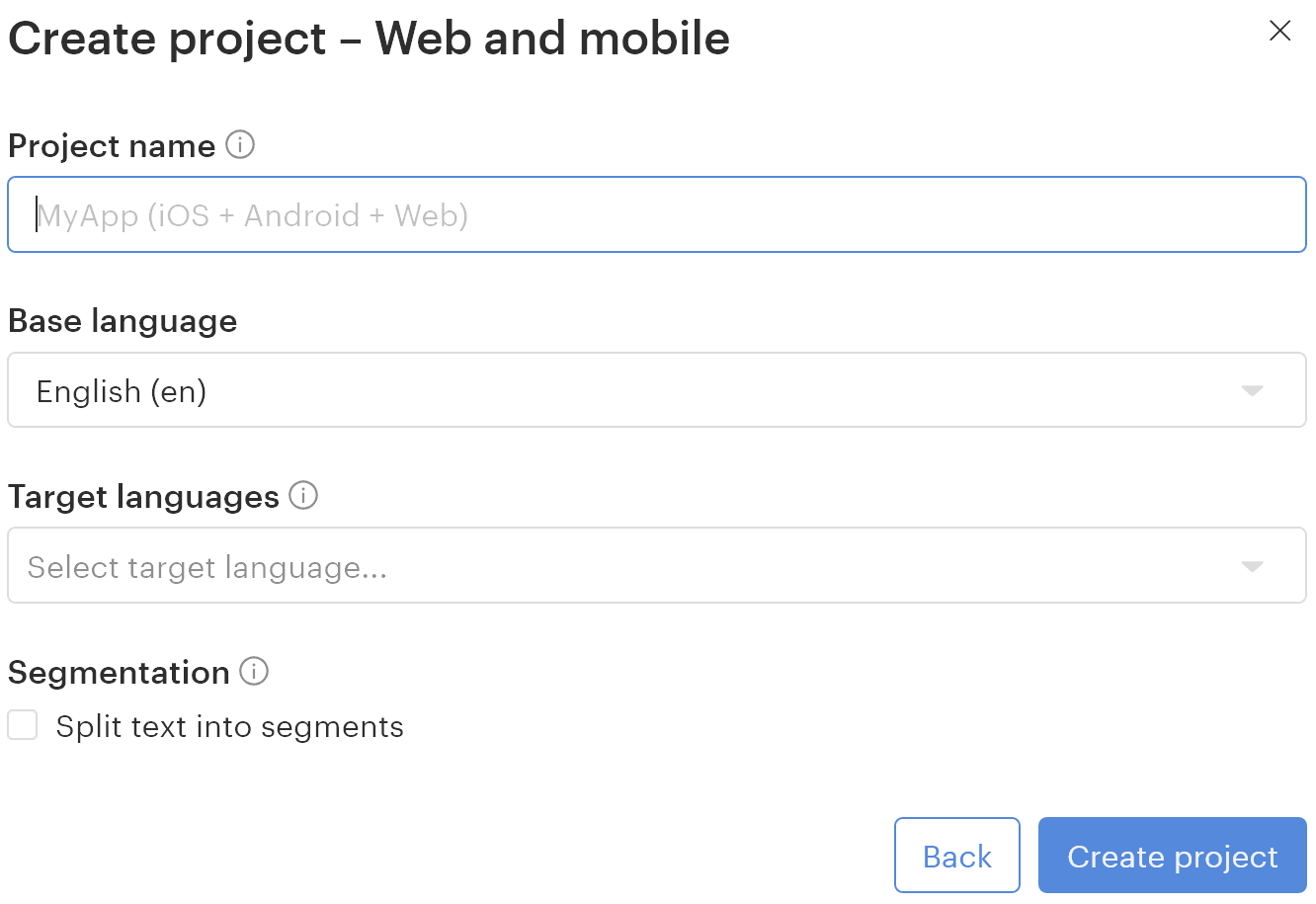 Web and Mobile app