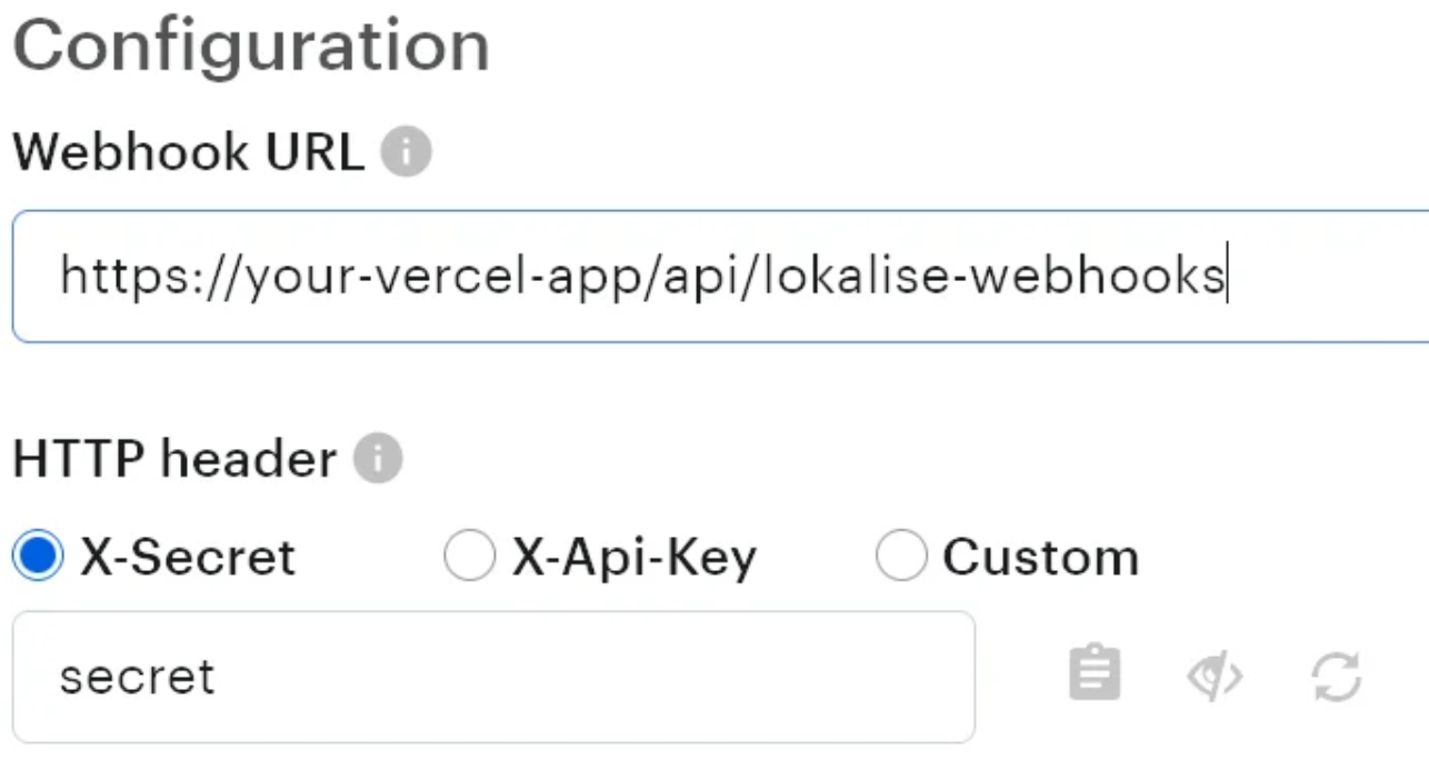Configuring webhook on Lokalise