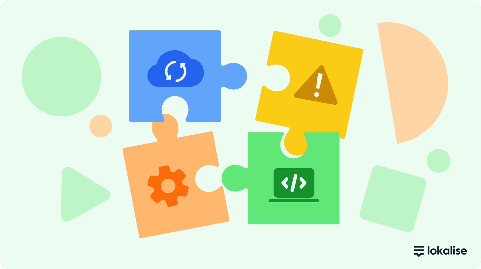 Puzzle pieces representing challenges and solutions in SaaS localization