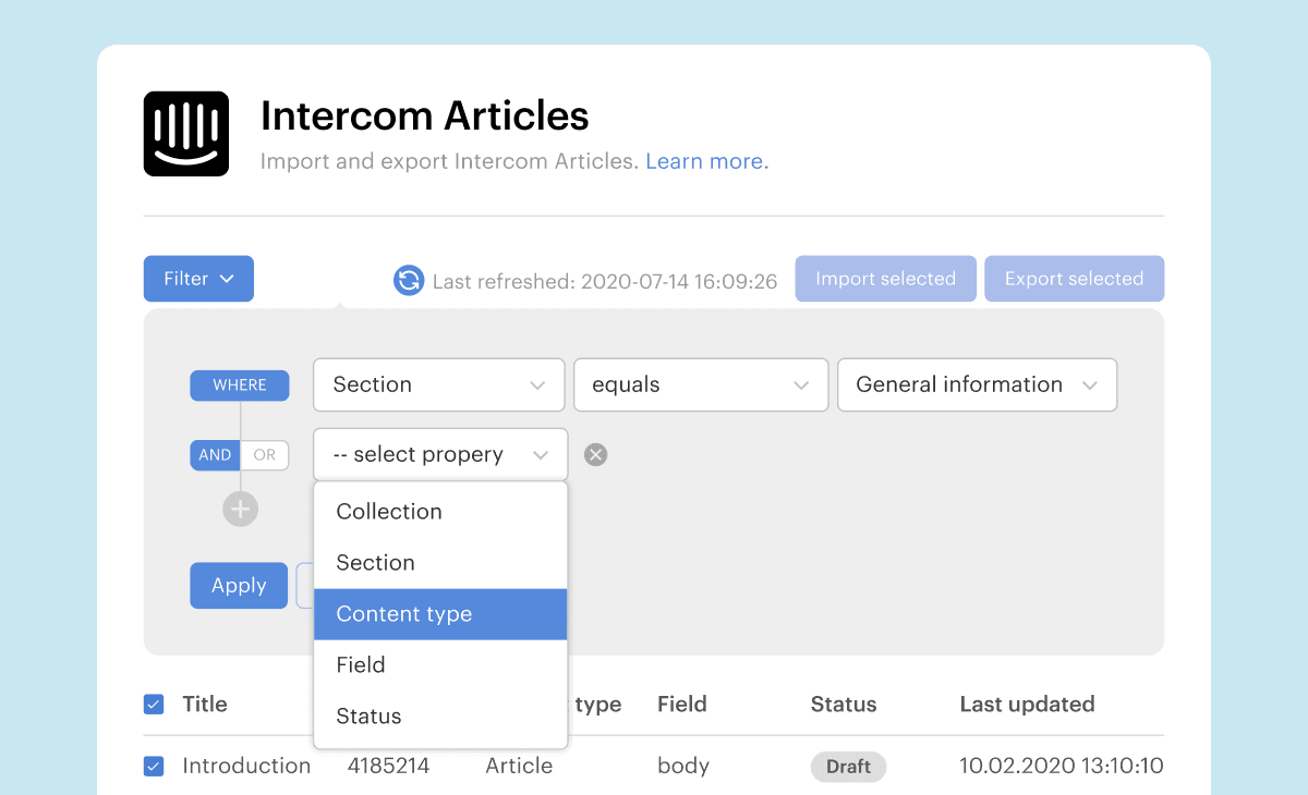 Intercom integration