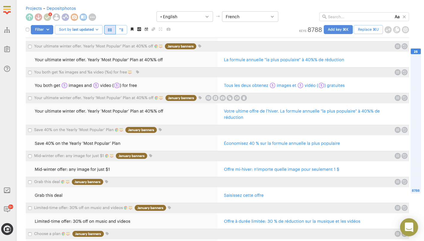 DP single language view – FR