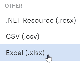 Download translated Excel files