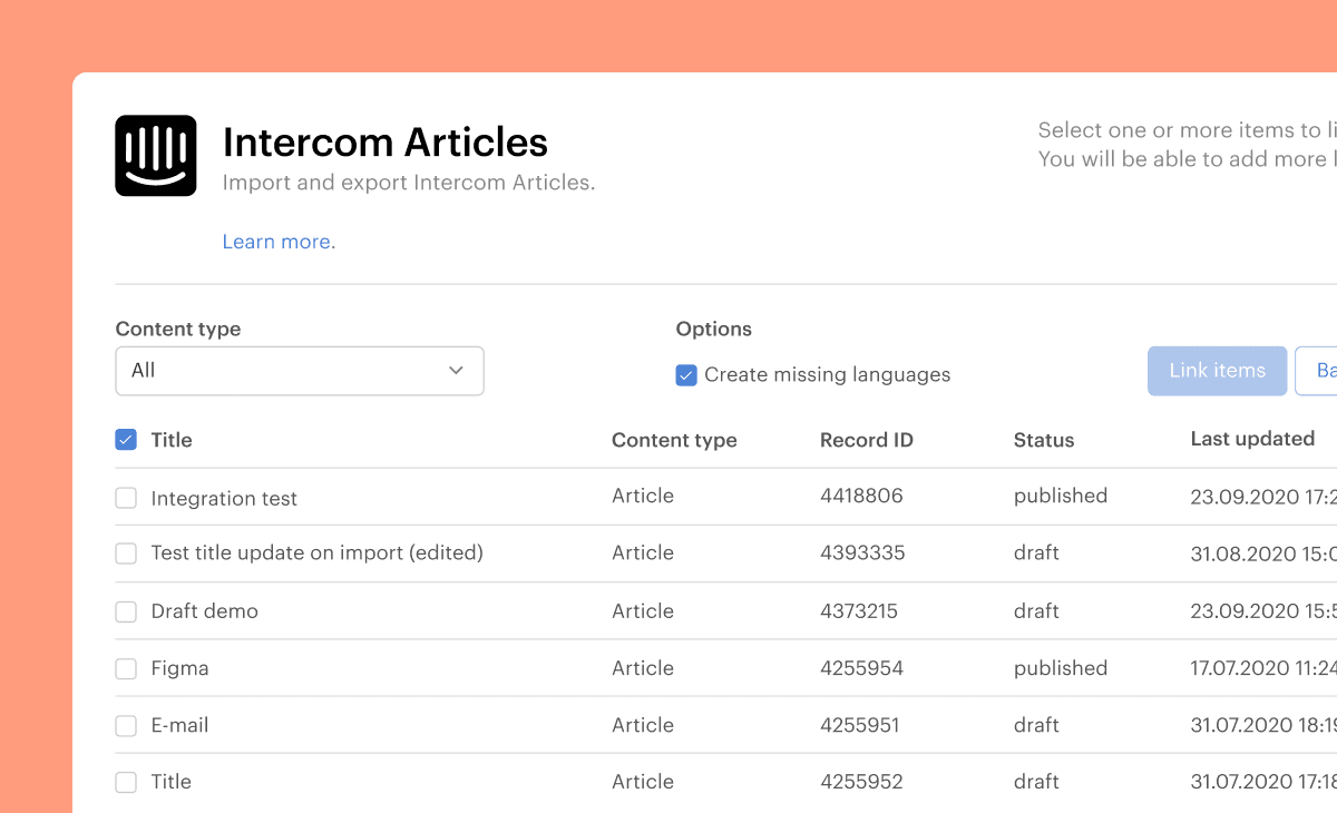 Intercom articles
