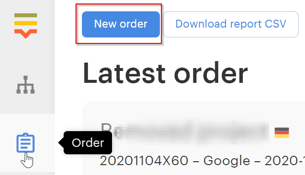 latest order