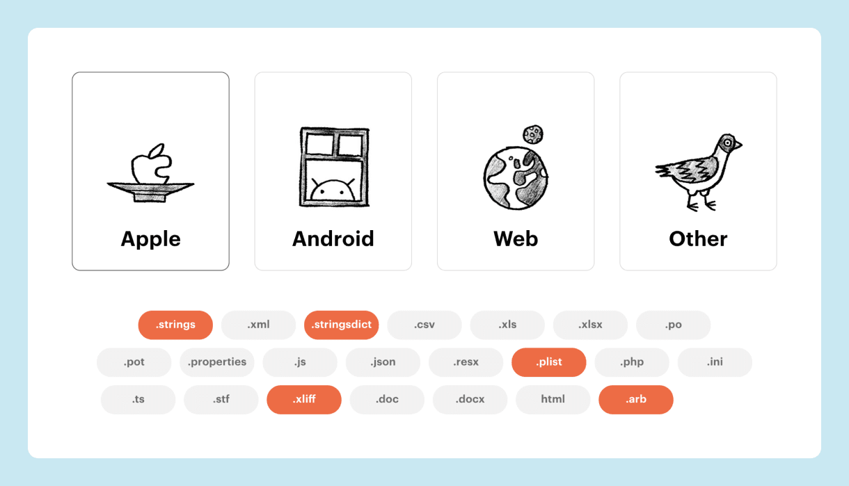 Choose a TMS that supports various file formats