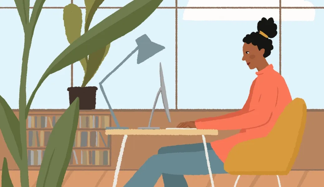 Lokalise illustration of a person using Lokalise Academy