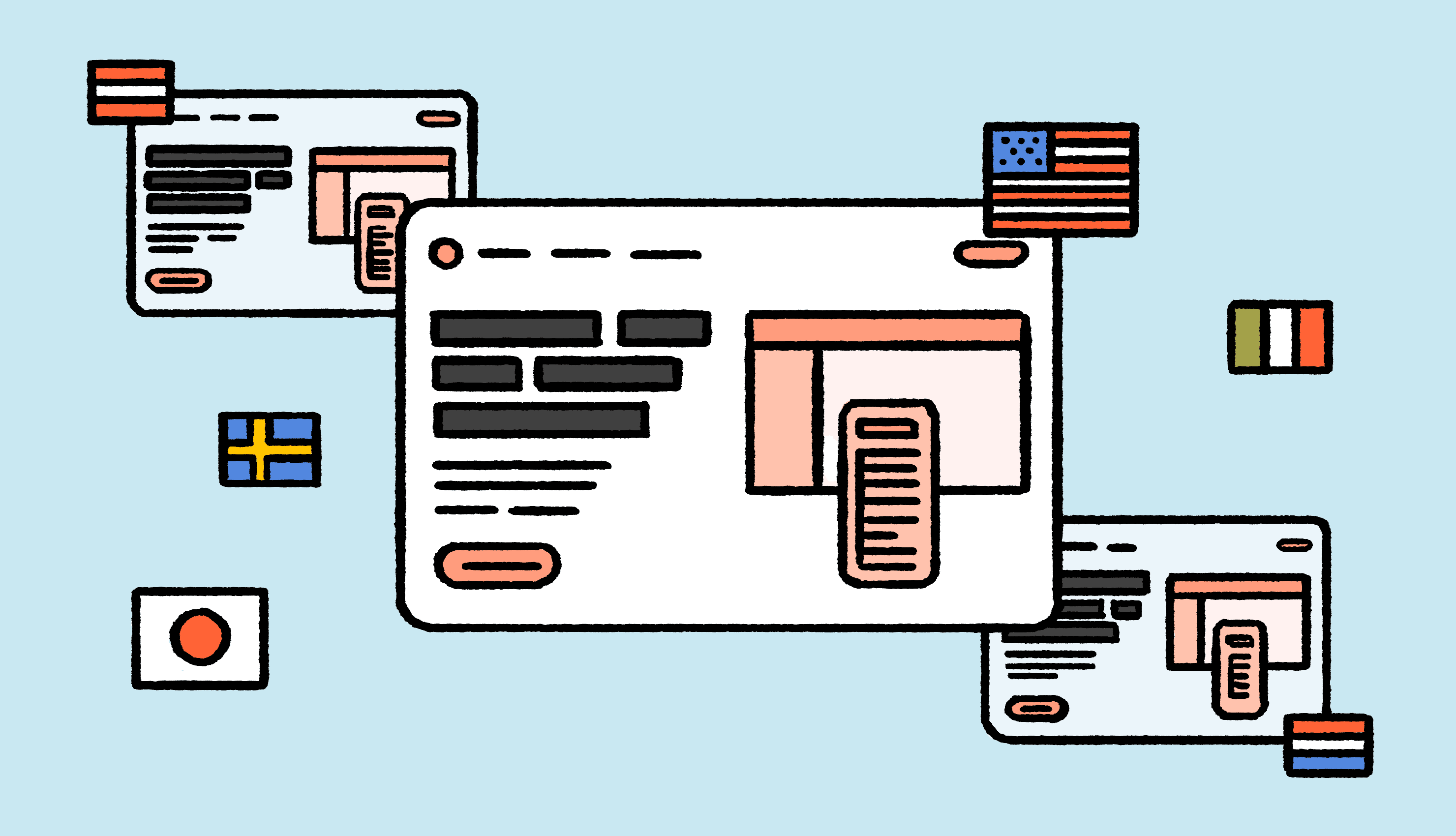 Multilingual websites visual