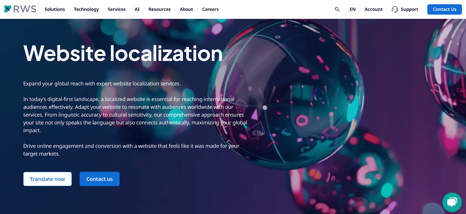 RWS website translation service