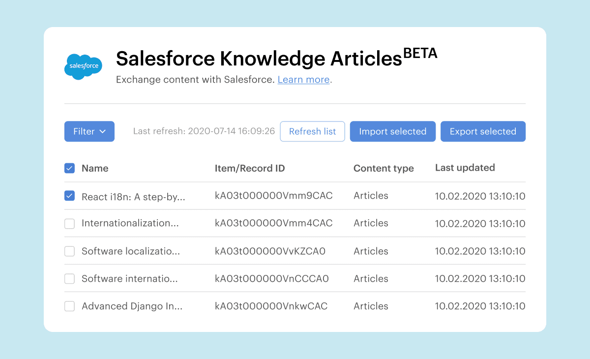 Lokalise Salesforce