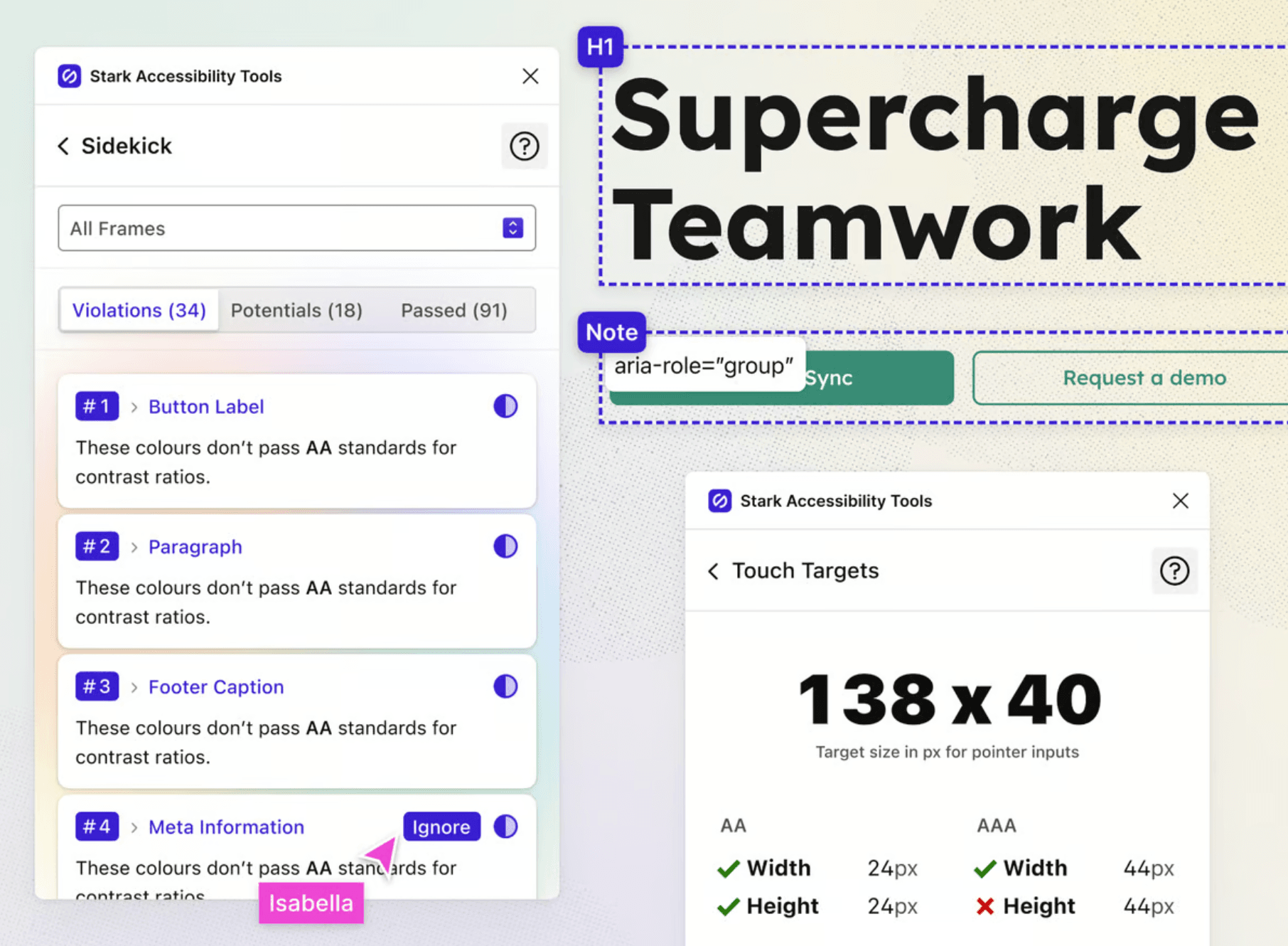 Stark figma accessibility plugin