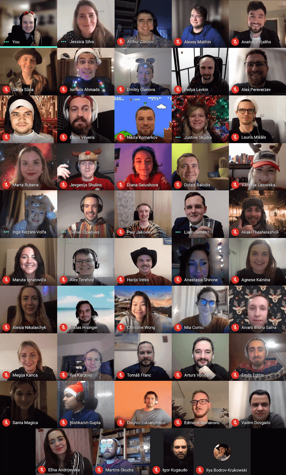 Virtual team parties