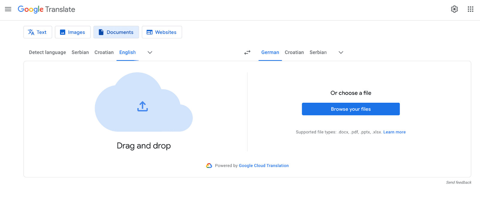 Translate your Excel files with Google