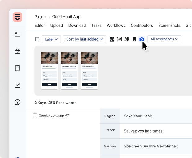 Filter by screenshots feature illustration