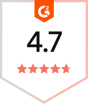 G2 rating badge 4.7 stars