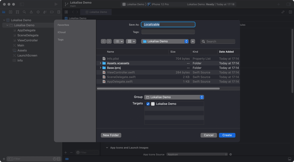 Localizing iOS apps with string examples