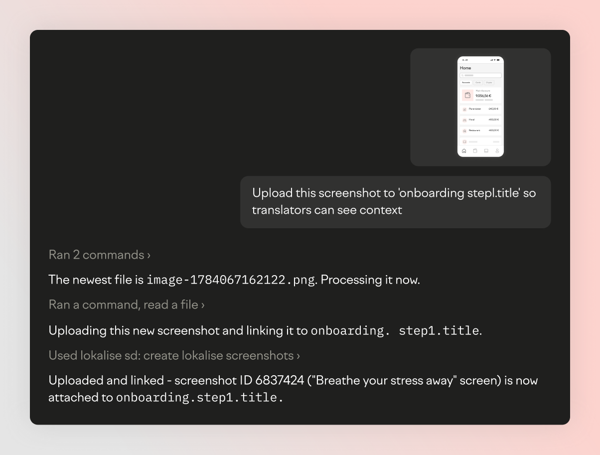Attach visual context chat example
