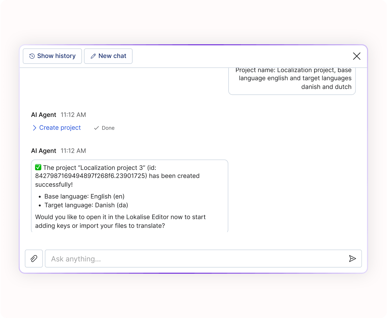 Reports status and next steps