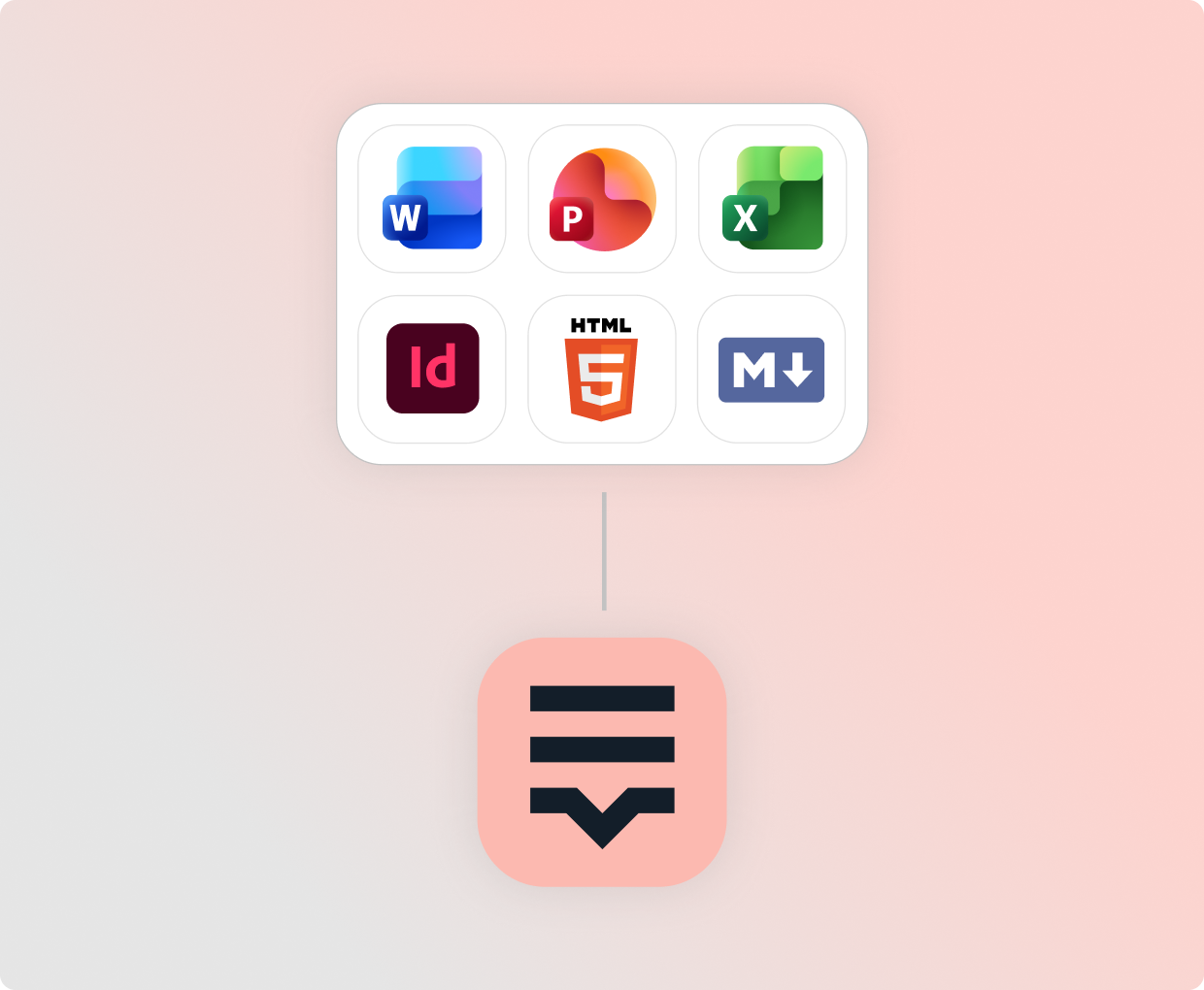 Lokalise localization platform supporting file formats like Word, Excel, PowerPoint, HTML, InDesign, and Markdown for translation workflows