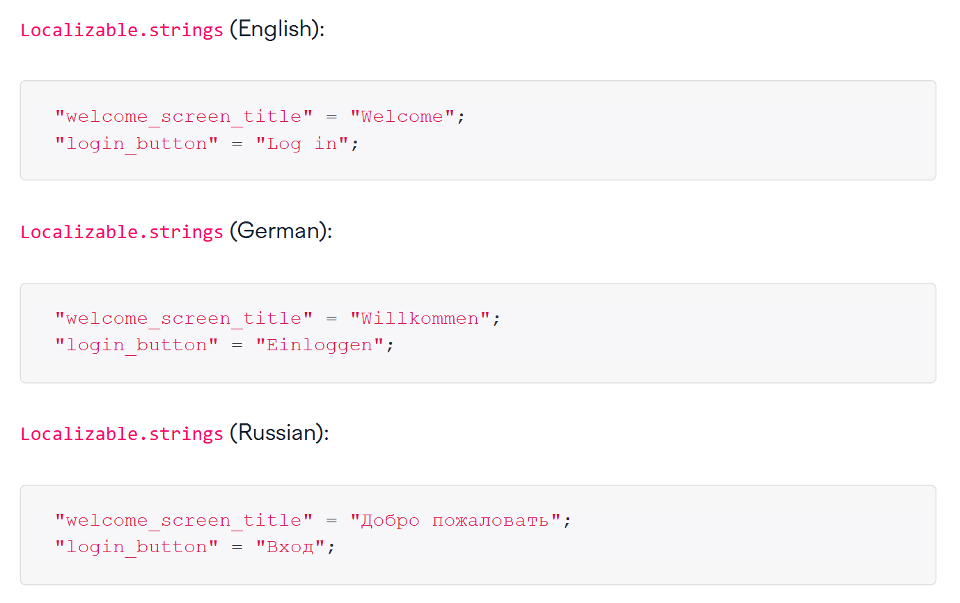 Lokalise localization strings