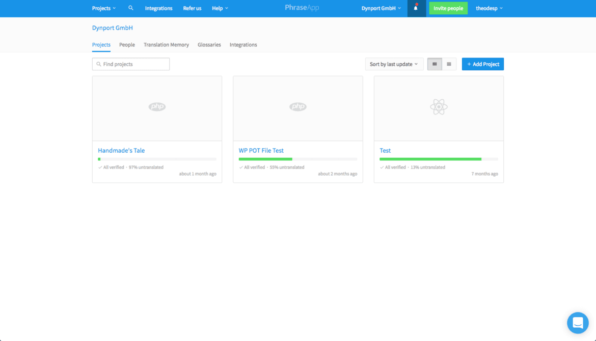 Phrase codebase integration